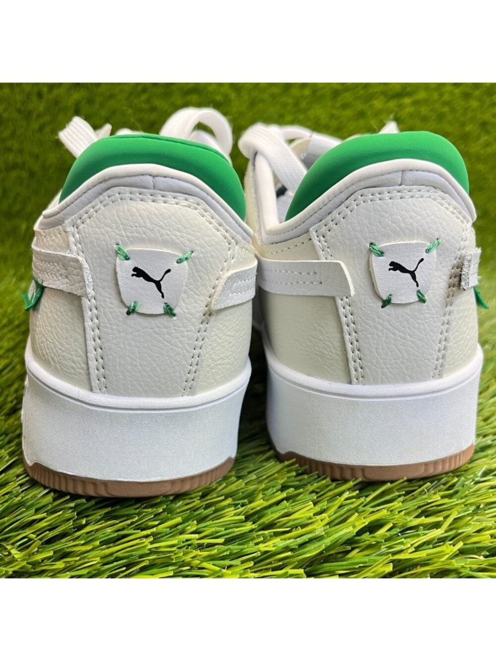 Puma Carina Street VTG Womens Size 10 White Gum Athletic Leather Shoes Sneakers - Picture 6 of 10